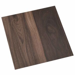 vidaXL Itsekiinnittyv&auml;t Lattialankut Tumma ruskea 30,5 x 30,5 cm