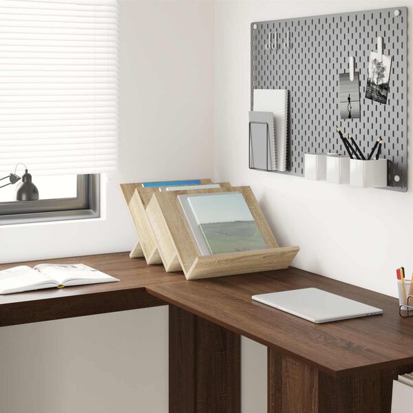 vidaXL Lehtiteline Sonoman tammi 53 x 40 x 28.5 cm Tekninen puu