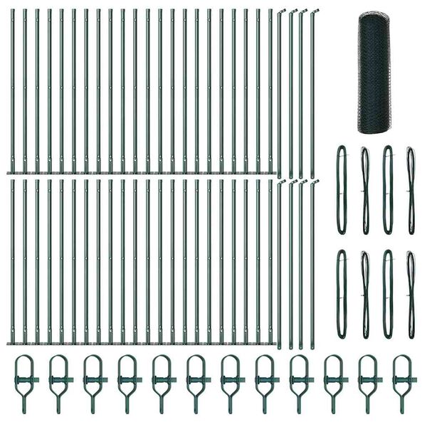 vidaXL Aitalatu Vihre&auml; 100 x 0,6 m (13 mm verkkokaavio)