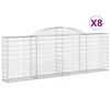 vidaXL Kaarevat kivikorit 8 kpl 300x30x100/120 cm galvanoitu rauta
