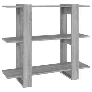 vidaXL Kirjahylly/tilanjakaja harmaa Sonoma 100x30x87 cm
