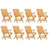 vidaXL Kokoontaitettavat tuolit 8 kpl 61x67x90 cm massiivipuu tiikki