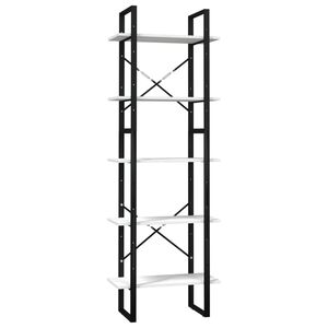 vidaXL 5-tasoinen Kirjahylly valkoinen 60x30x175 cm m&auml;nty