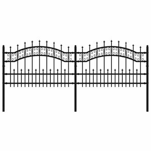 vidaXL Puutarha-aita KAMPEN keih&auml;sk&auml;rkinen musta 240x75 cm ter&auml;s
