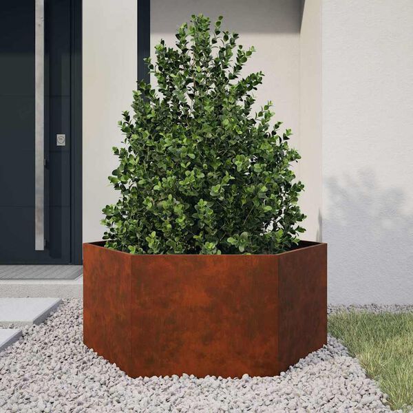 vidaXL Kukkalaatikko ruoste 90x90x45 cm Corten ter&auml;s