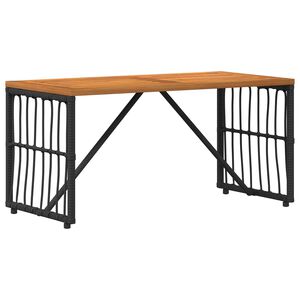 vidaXL Ulkop&ouml;yt&auml; Musta 80 x 40 x 40 cm Ter&auml;s ja Polyrottinki