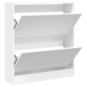 vidaXL Kenk&auml;kaappi valkoinen 80x21x87,5 cm tekninen puu