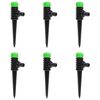 vidaXL Py&ouml;riv&auml;t sprinklerit 4 kpl vihre&auml;musta 3x6x19,5 cm ABS/PP