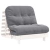 vidaXL Futon vuodesohva patjalla valkoinen 80x206x11 cm t&auml;ysi m&auml;nty