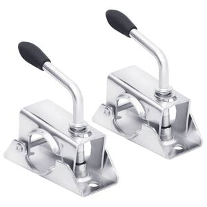 vidaXL Nokkapy&ouml;r&auml;n puristimet 2 kpl 13,5x6,5x14 cm galvanoitu ter&auml;s