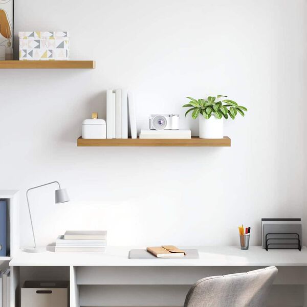 vidaXL Sein&auml;hylly s&auml;ilytystilassa Ruskea 80 x 23,5 x 4 cm Tekninen puu