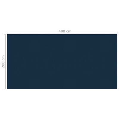 vidaXL Kelluva uima-altaan PE-aurinkoenergiakalvo 400x200 cm sinimusta