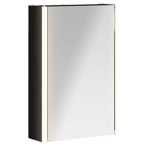 vidaXL Kylpyhuoneen Peilikaappi Musta tammi. 33 x 11,5 x 50 cm