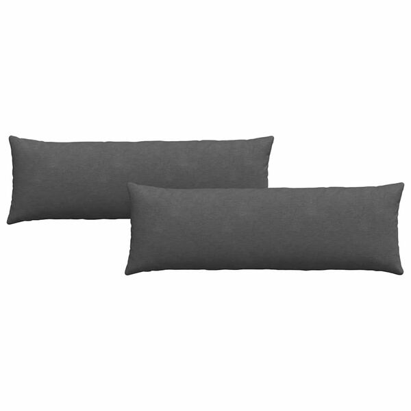 vidaXL Sohvatyynyt 2 pcs Tumma harmaa 120 x 40 cm Korduroikangas