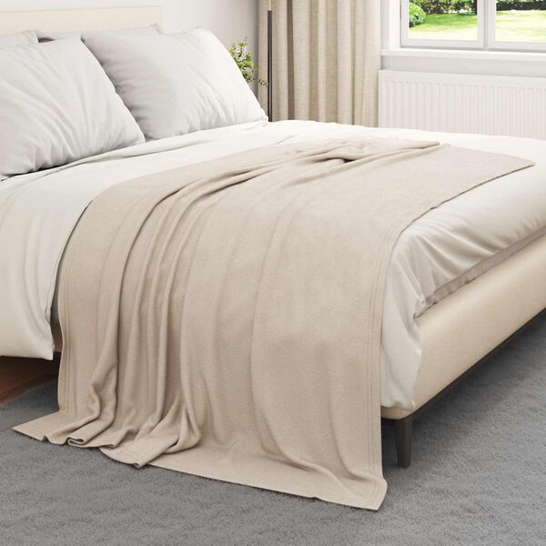 vidaXL Heittop&auml;&auml;llys 24 pcs Beige 200 x 150 cm Fleese