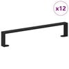 vidaXL Huonekalujalat 12 kpl Musta 546 x 40,5 x 100 mm Rauta
