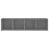 vidaXL TV-tasot 3 kpl betoninharmaa 142,5x35x36,5 cm lastulevy