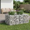 vidaXL Gabion Kohotettu Peti Hopea 100 x 100 x 60 cm Galvanoitu ter&auml;s