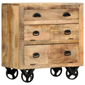 vidaXL Sivukaappi Ruskea 70 x 38 x 63 cm t&auml;ysi mangopuu