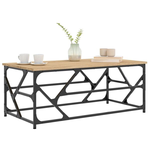 vidaXL Sohvapöytä Sonoma-tammi 100x50x40 cm tekninen puu