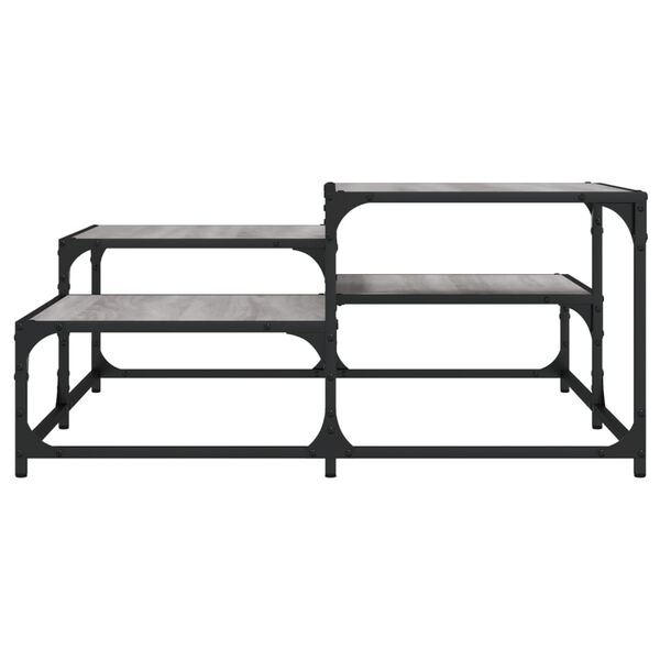 vidaXL Sohvapöytä harmaa Sonoma 87,5x87,5x40 cm tekninen puu