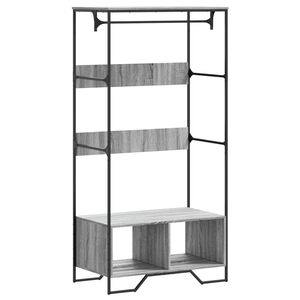 vidaXL Vaatekaappi harmaa Sonoma 90x50x180 cm tekninen puu