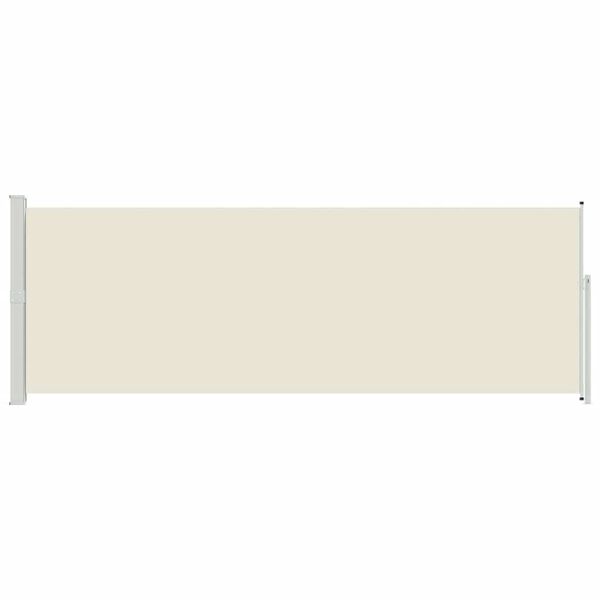 vidaXL Sis&auml;&auml;nvedett&auml;v&auml; sivumarkiisi 160x500 cm kerma