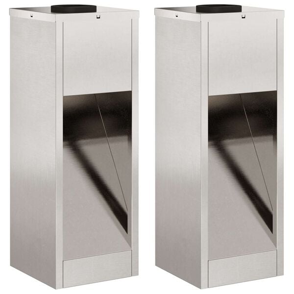 vidaXL Aurinkoinen LED-polkuvalo 2 pcs Ruostumaton teräs