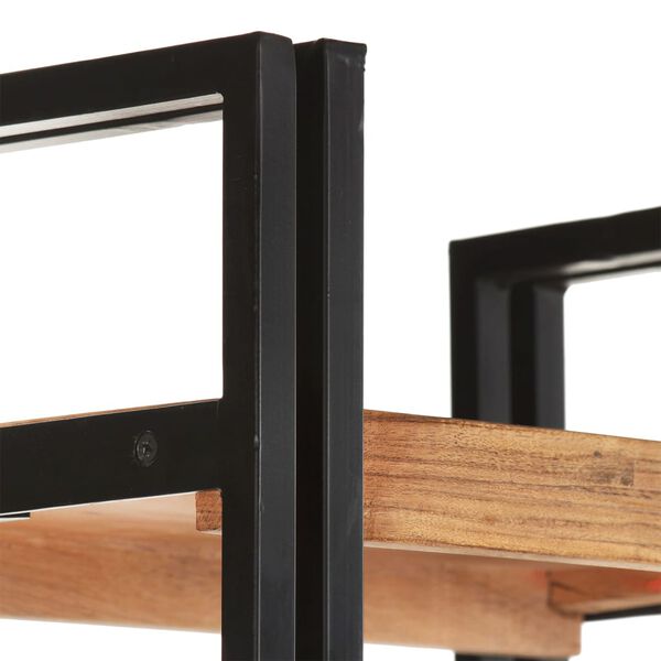 vidaXL 5-tasoinen kirjahylly 40x30x180 cm täysi akaasiapuu