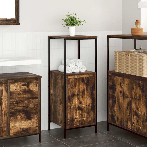 vidaXL Kylpyhuonekaappi hyllyill&auml; savustammi 36x35x95 cm