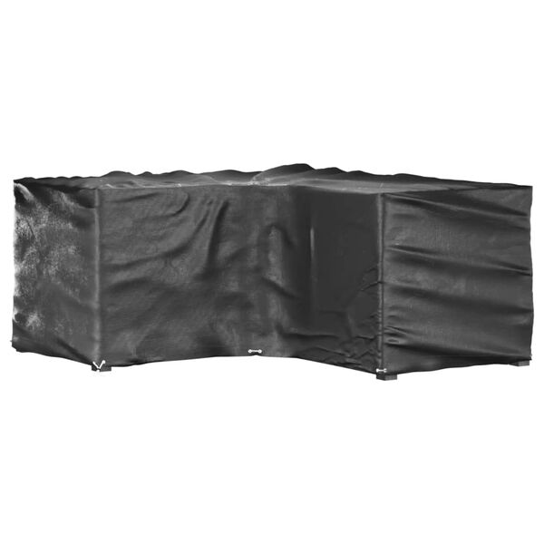 vidaXL Ulkokalustesuojat 2 kpl L-muoto 12 purjerengasta 185x185x90 cm