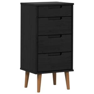 vidaXL Laukkaava MOLDE Musta 40 x 35 x 82 cm T&auml;ysi m&auml;nty