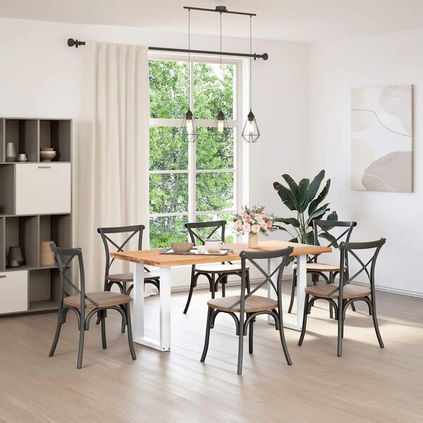 vidaXL Ruokap&ouml;yd&auml;n jalat U-muotoiset 2 kpl valkoinen 50x(72-73) cm ter&auml;s