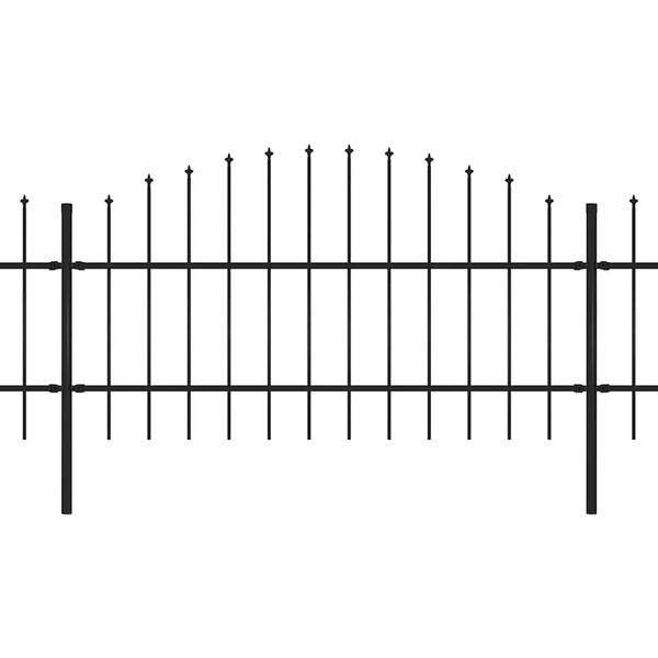 vidaXL Puutarha-aita keih&auml;sk&auml;rkinen ter&auml;s 359x100 cm musta