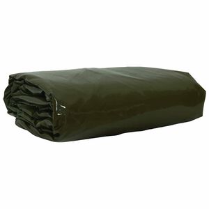 vidaXL Pressu 650g / m&sup2; Oliivinvihre&auml; 2 x 3 m Kangas PVC-pinnoitteella