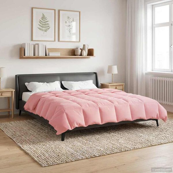 vidaXL Talvityyny Quiltottu Pinkki 200 x 220 cm Mikrokuitu