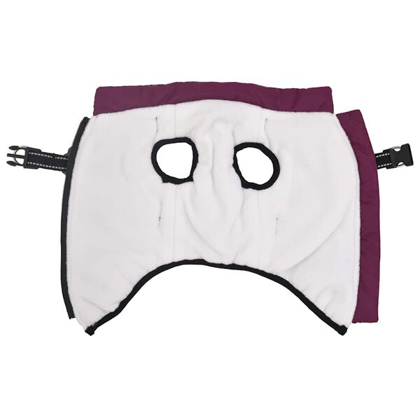 vidaXL Koiran takki valjailla vedenpitävä heijastava violetti L40