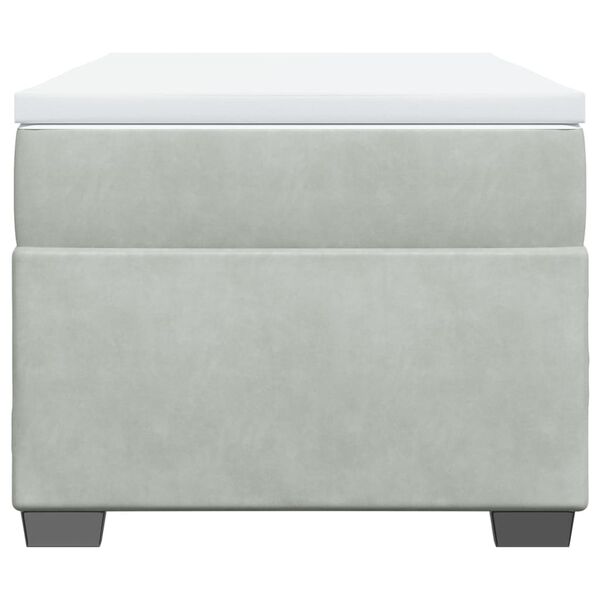 vidaXL Jenkkisänky patjalla vaaleanharmaa 90x200 cm sametti