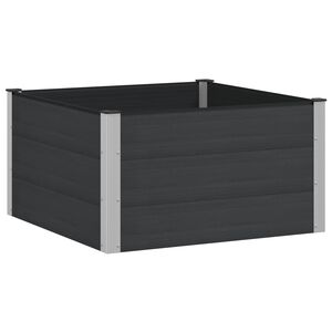 vidaXL Puutarhan Korotettu Kukkalaatikko Musta 100 x 100 x 54 cm