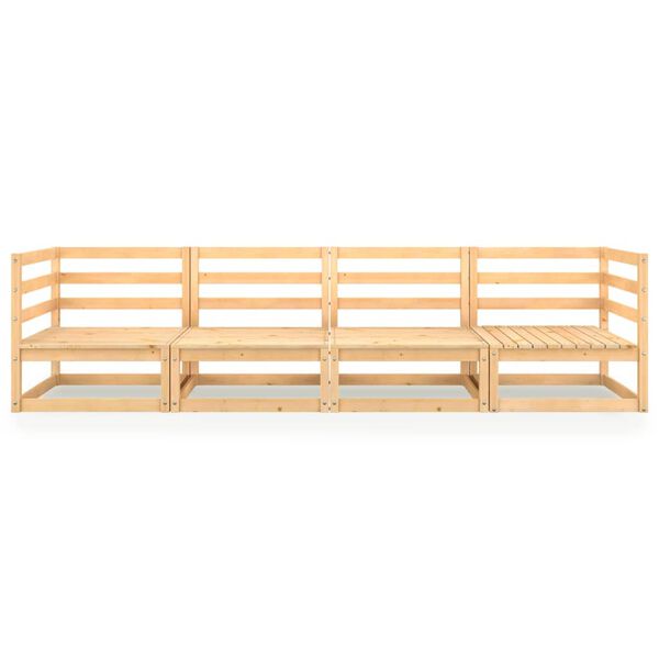 vidaXL 4-istuttava Puutarhasohva täysi mänty