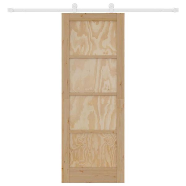 vidaXL Liukuovi ORKDAL Ruskea 73,5 x 198,5 cm Massiivinen m&auml;nty