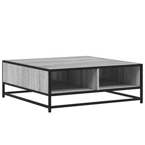 vidaXL Sohvap&ouml;yt&auml; harmaa Sonoma 80x80x30 cm tekninen puu ja metalli
