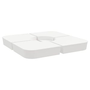 vidaXL 4-osainen p&auml;iv&auml;nvarjoalustasarja ristijalusta varjolle 100kg PP