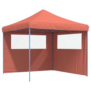 vidaXL Juhlateltta 292 x 292 x 315 cm Terrakotta Oxford-kangas