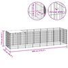 vidaXL Koiranhäkki musta 4,84 m² teräs