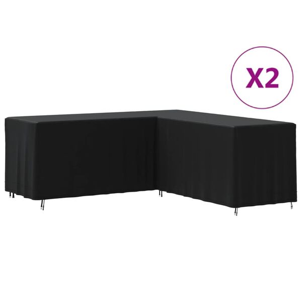 vidaXL Sohvasuojat 2 kpl L-muoto 254x254x80 cm 420D Oxford kangas