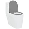 vidaXL WC-istuin Harmaa 47 x 36 x 3,4 cm Duroplast