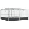 vidaXL Aviaario hopea 418x414x212 cm ter&auml;s