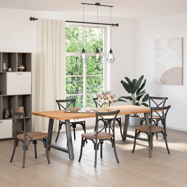 vidaXL Ruokapöydän jalat A-muotoiset 2 kpl antrasiitti 90x(72-73) cm teräs