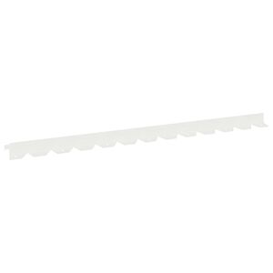 vidaXL Nurmireunus 10 kpl 102 x 4 x 4 cm Ter&auml;s valkoinen